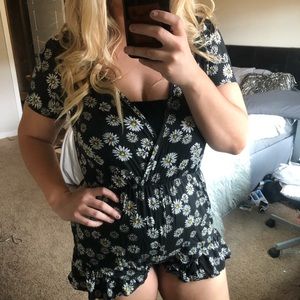 Daisy Faux Wrap Romper